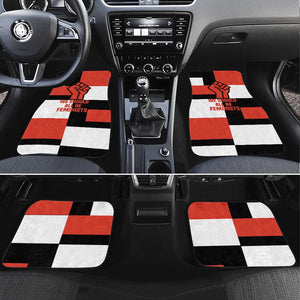 Chimamanda Ngozi Adichie Car Mats with Bold Red Portrait, We Should All Be Feminists Quote - African Pride