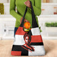 Chimamanda Ngozi Adichie Grocery Bag with Bold Red Portrait, We Should All Be Feminists Quote - African Pride