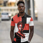 Chimamanda Ngozi Adichie Polo Shirt with Bold Red Portrait, We Should All Be Feminists Quote - African Pride