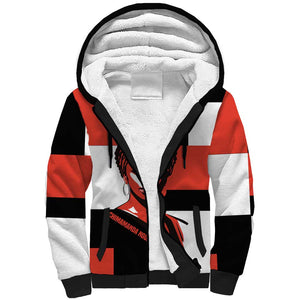Chimamanda Ngozi Adichie Sherpa Hoodie with Bold Red Portrait, We Should All Be Feminists Quote - African Pride