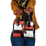 Chimamanda Ngozi Adichie Shoulder Handbag with Bold Red Portrait, We Should All Be Feminists Quote - African Pride