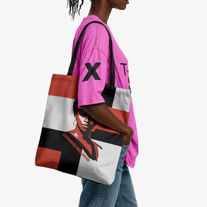 Chimamanda Ngozi Adichie Tote Bag with Bold Red Portrait, We Should All Be Feminists Quote - African Pride