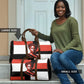 Chimamanda Ngozi Adichie Travel Bag with Bold Red Portrait, We Should All Be Feminists Quote - African Pride