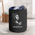 Chimamanda Ngozi Adichie Laundry Basket with Expressive Speaking Portrait, Stories Shape Reality - African Pride