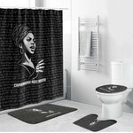 Chimamanda Ngozi Adichie Bathroom Set with Expressive Speaking Portrait, Stories Shape Reality - African Pride