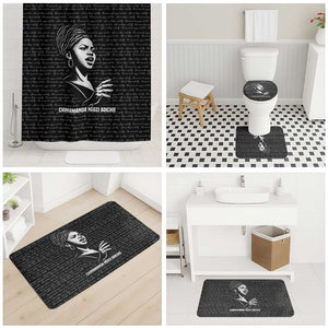 Chimamanda Ngozi Adichie Bathroom Set with Expressive Speaking Portrait, Stories Shape Reality - African Pride