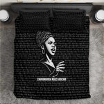 Chimamanda Ngozi Adichie Bedding Set with Expressive Speaking Portrait, Stories Shape Reality - African Pride