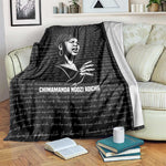 Chimamanda Ngozi Adichie Blanket with Expressive Speaking Portrait, Stories Shape Reality - African Pride