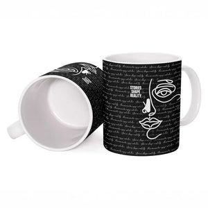 Chimamanda Ngozi Adichie Ceramic Mug with Expressive Speaking Portrait, Stories Shape Reality - African Pride