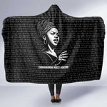 Chimamanda Ngozi Adichie Hooded Blanket with Expressive Speaking Portrait, Stories Shape Reality - African Pride