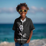 Chimamanda Ngozi Adichie Kid Hawaiian Shirt with Expressive Speaking Portrait, Stories Shape Reality - African Pride