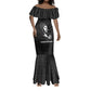 Chimamanda Ngozi Adichie Mermaid Dress with Expressive Speaking Portrait, Stories Shape Reality - African Pride