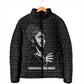 Chimamanda Ngozi Adichie Padded Jacket with Expressive Speaking Portrait, Stories Shape Reality - African Pride