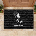 Chimamanda Ngozi Adichie Rubber Doormat with Expressive Speaking Portrait, Stories Shape Reality - African Pride