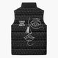 Chimamanda Ngozi Adichie Sleeveless Puffer Jacket with Expressive Speaking Portrait, Stories Shape Reality - African Pride