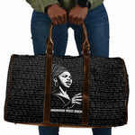 Chimamanda Ngozi Adichie Travel Bag with Expressive Speaking Portrait, Stories Shape Reality - African Pride