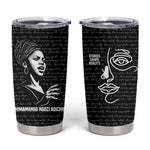Chimamanda Ngozi Adichie Tumbler Cup with Expressive Speaking Portrait, Stories Shape Reality - African Pride