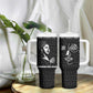 Chimamanda Ngozi Adichie Tumbler With Handle with Expressive Speaking Portrait, Stories Shape Reality - African Pride