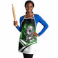 Garrett Morgan Apron with Gas Mask Invention Illustration, Inventing to Save Lives Quote - African Pride