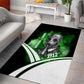 Garrett Morgan Area Rug with Gas Mask Invention Illustration, Inventing to Save Lives Quote - African Pride