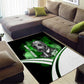 Garrett Morgan Area Rug with Gas Mask Invention Illustration, Inventing to Save Lives Quote - African Pride