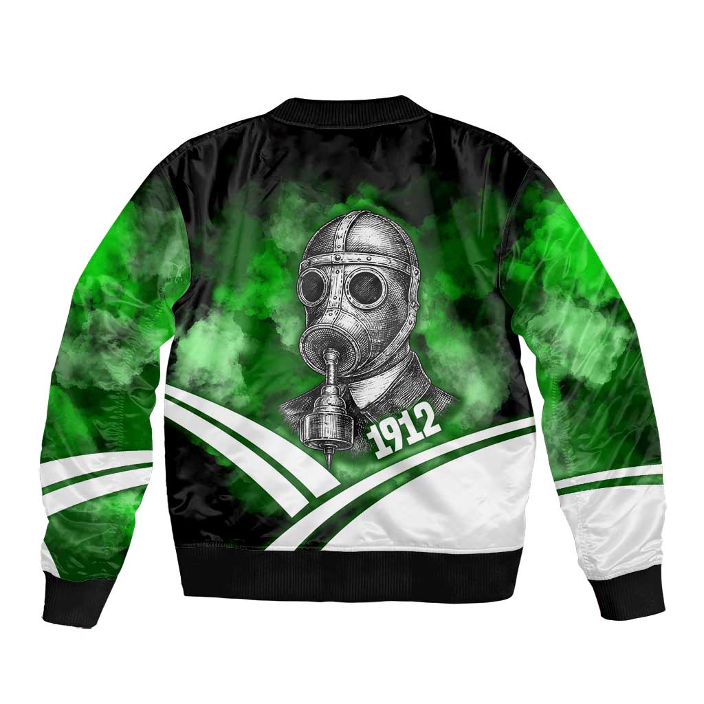 Garrett Morgan Bomber Jacket with Gas Mask Invention Illustration, Inventing to Save Lives Quote - African Pride