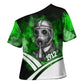 Garrett Morgan Cross Shoulder Shirt with Gas Mask Invention Illustration, Inventing to Save Lives Quote - African Pride