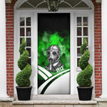 Garrett Morgan Door Cover with Gas Mask Invention Illustration, Inventing to Save Lives Quote - African Pride