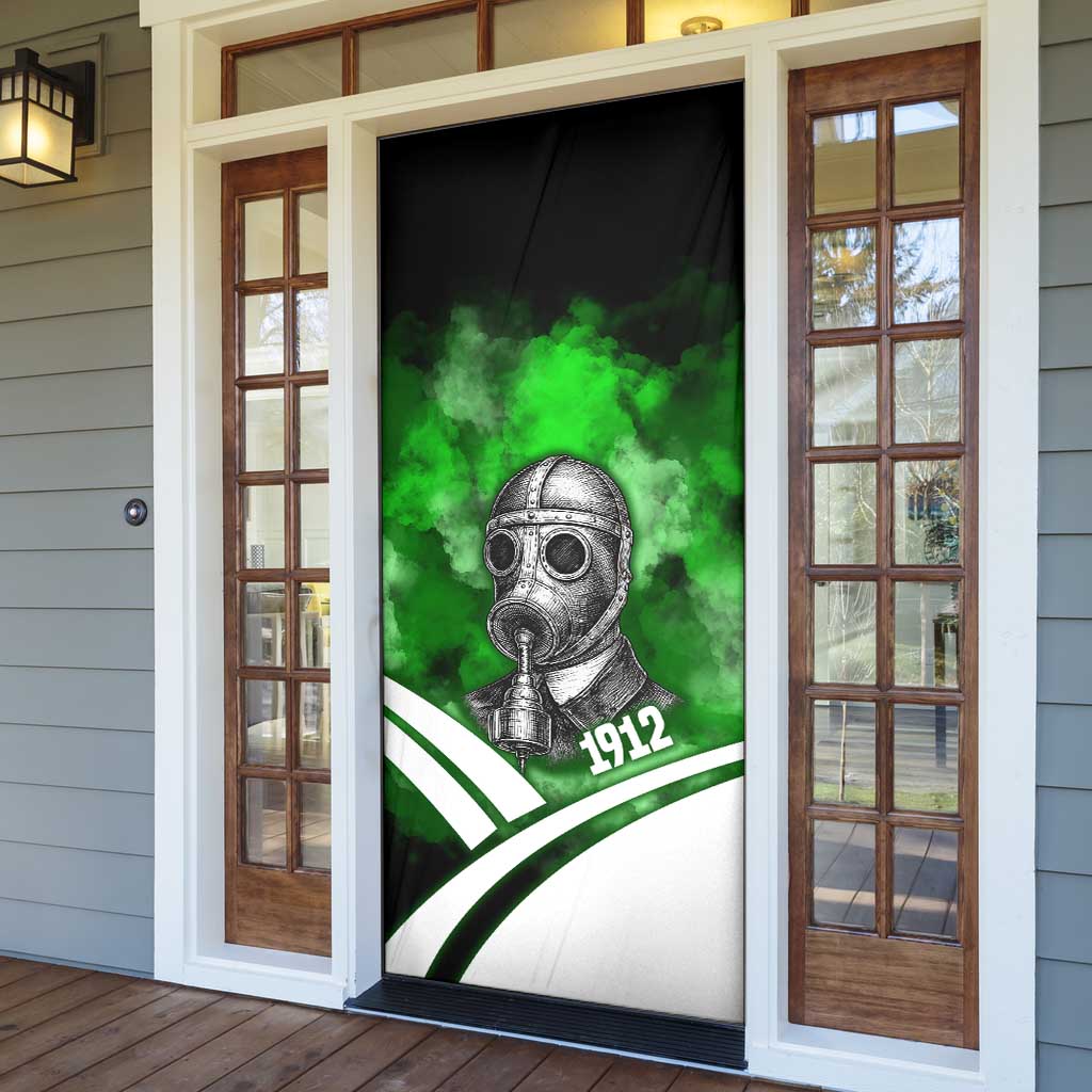 Garrett Morgan Door Cover with Gas Mask Invention Illustration, Inventing to Save Lives Quote - African Pride