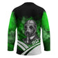 Garrett Morgan Hockey Jersey with Gas Mask Invention Illustration, Inventing to Save Lives Quote - African Pride