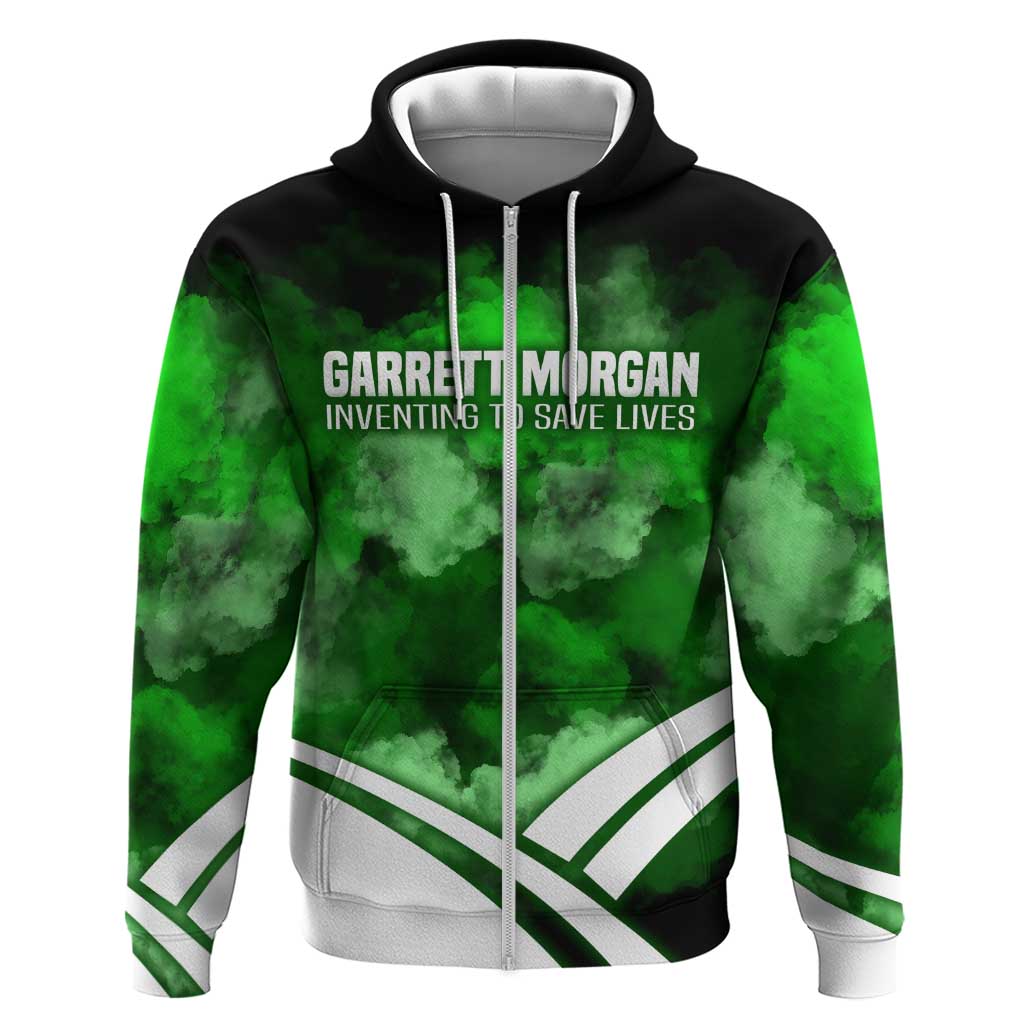 Garrett Morgan Hoodie with Gas Mask Invention Illustration, Inventing to Save Lives Quote - African Pride