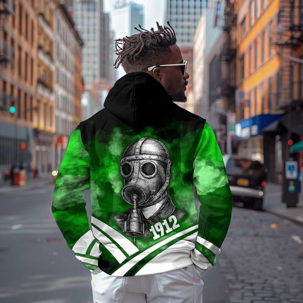 Garrett Morgan Hoodie with Gas Mask Invention Illustration, Inventing to Save Lives Quote - African Pride
