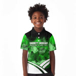Garrett Morgan Kid Polo Shirt with Gas Mask Invention Illustration, Inventing to Save Lives Quote - African Pride