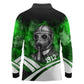 Garrett Morgan Long Sleeve Polo Shirt with Gas Mask Invention Illustration, Inventing to Save Lives Quote - African Pride