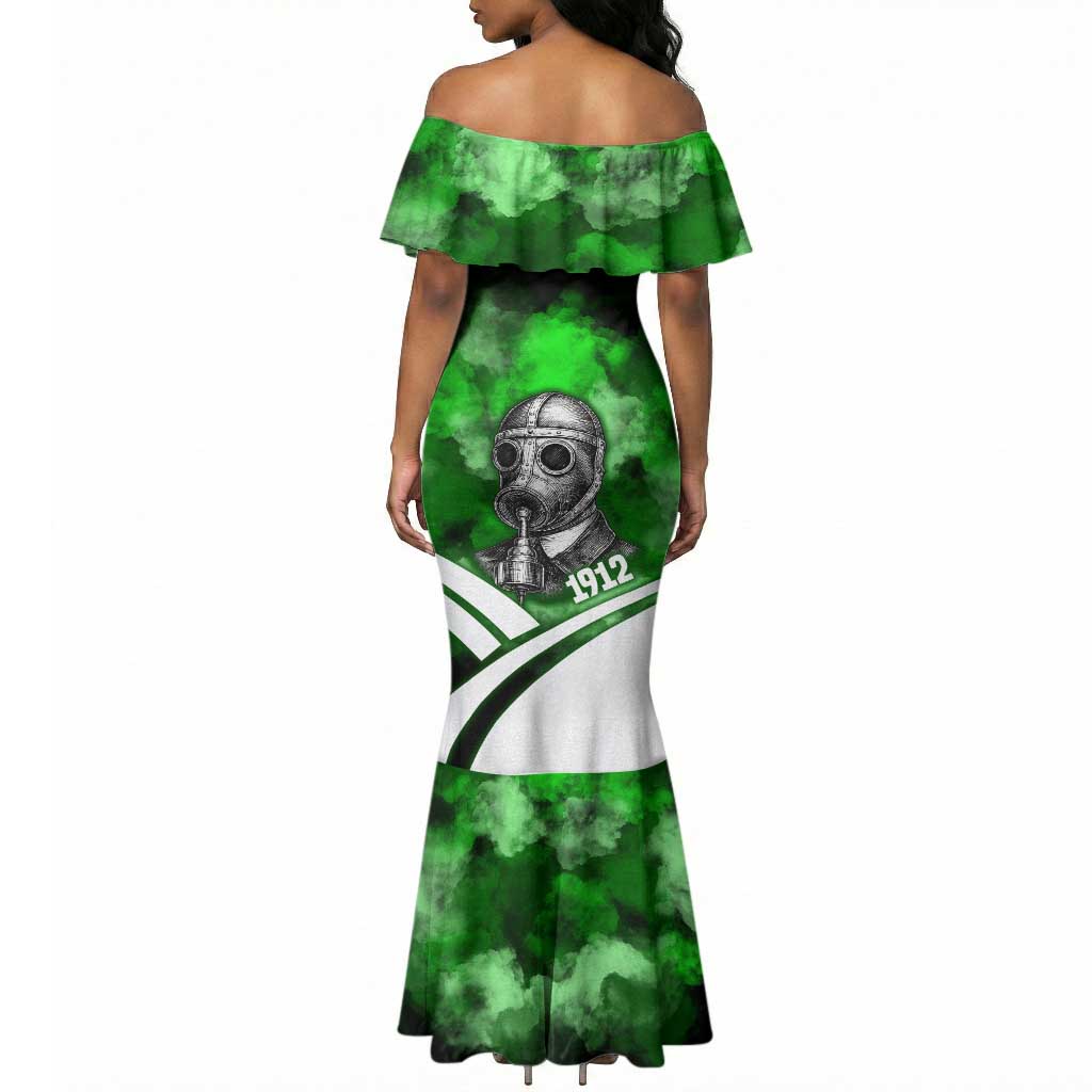 Garrett Morgan Mermaid Dress with Gas Mask Invention Illustration, Inventing to Save Lives Quote - African Pride