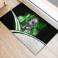 Garrett Morgan Rubber Doormat with Gas Mask Invention Illustration, Inventing to Save Lives Quote - African Pride