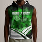 Garrett Morgan Sleeveless Hoodie with Gas Mask Invention Illustration, Inventing to Save Lives Quote - African Pride