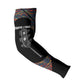 Garrett Morgan Arm Sleeves with Full Body Portrait, Stop Wait Go Quote, Traffic Light Design - African Pride