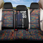 Garrett Morgan Back Car Seat Cover with Full Body Portrait, Stop Wait Go Quote, Traffic Light Design - African Pride