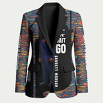 Garrett Morgan Blazer with Full Body Portrait, Stop Wait Go Quote, Traffic Light Design - African Pride