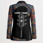 Garrett Morgan Blazer with Full Body Portrait, Stop Wait Go Quote, Traffic Light Design - African Pride