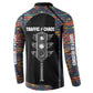 Garrett Morgan Button Sweatshirt with Full Body Portrait, Stop Wait Go Quote, Traffic Light Design