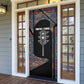 Garrett Morgan Door Cover with Full Body Portrait, Stop Wait Go Quote, Traffic Light Design - African Pride