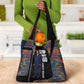 Garrett Morgan Grocery Bag with Full Body Portrait, Stop Wait Go Quote, Traffic Light Design - African Pride