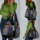 Garrett Morgan Grocery Bag with Full Body Portrait, Stop Wait Go Quote, Traffic Light Design - African Pride