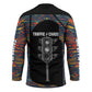 Garrett Morgan Hockey Jersey with Full Body Portrait, Stop Wait Go Quote, Traffic Light Design - African Pride