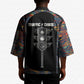 Garrett Morgan Kimono with Full Body Portrait, Stop Wait Go Quote, Traffic Light Design - African Pride