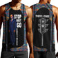 Garrett Morgan Men Tank Top with Full Body Portrait, Stop Wait Go Quote, Traffic Light Design - African Pride