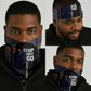 Garrett Morgan Neck Gaiter with Full Body Portrait, Stop Wait Go Quote, Traffic Light Design - African Pride