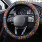 Garrett Morgan Steering Wheel Cover with Full Body Portrait, Stop Wait Go Quote, Traffic Light Design - African Pride